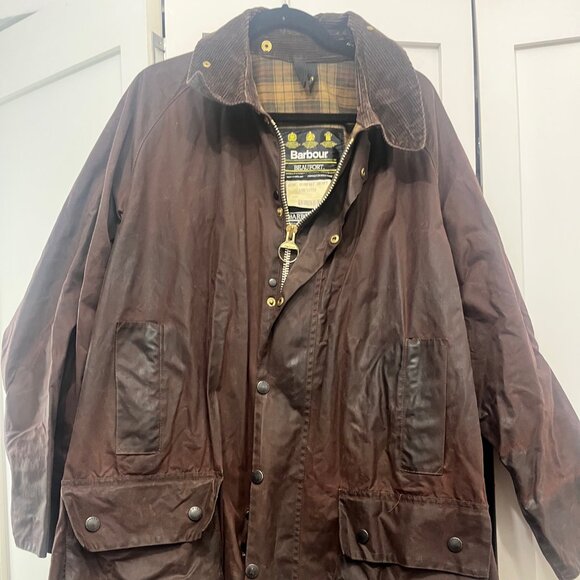 Barbour Waxed A190 Beaufort Jacket - Brown, XXL - Picture 1 of 11